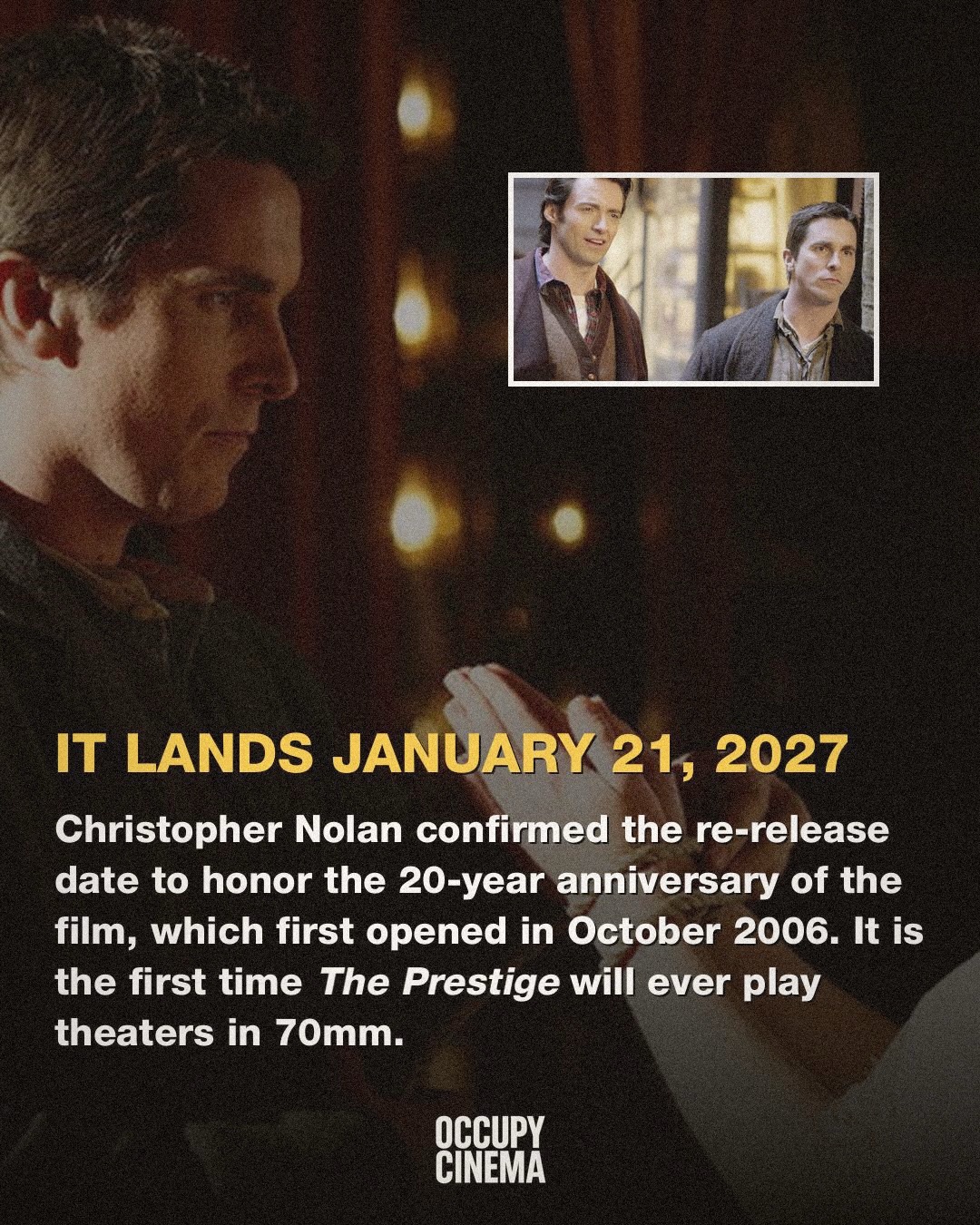 The Enduring Magic of The Prestige Returns to Cinemas in 70mm, image 2 of 8