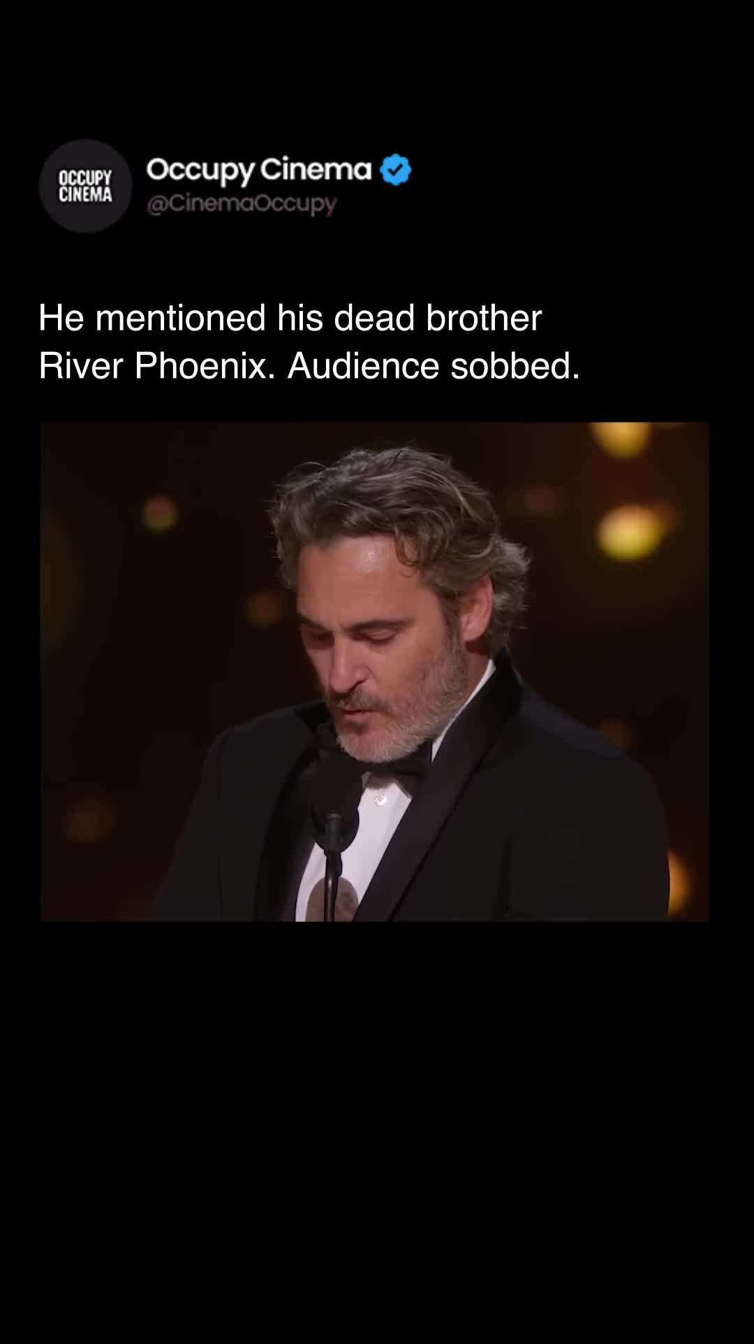 When Joaquin Phoenix Brought River Phoenix to the Oscar Stage