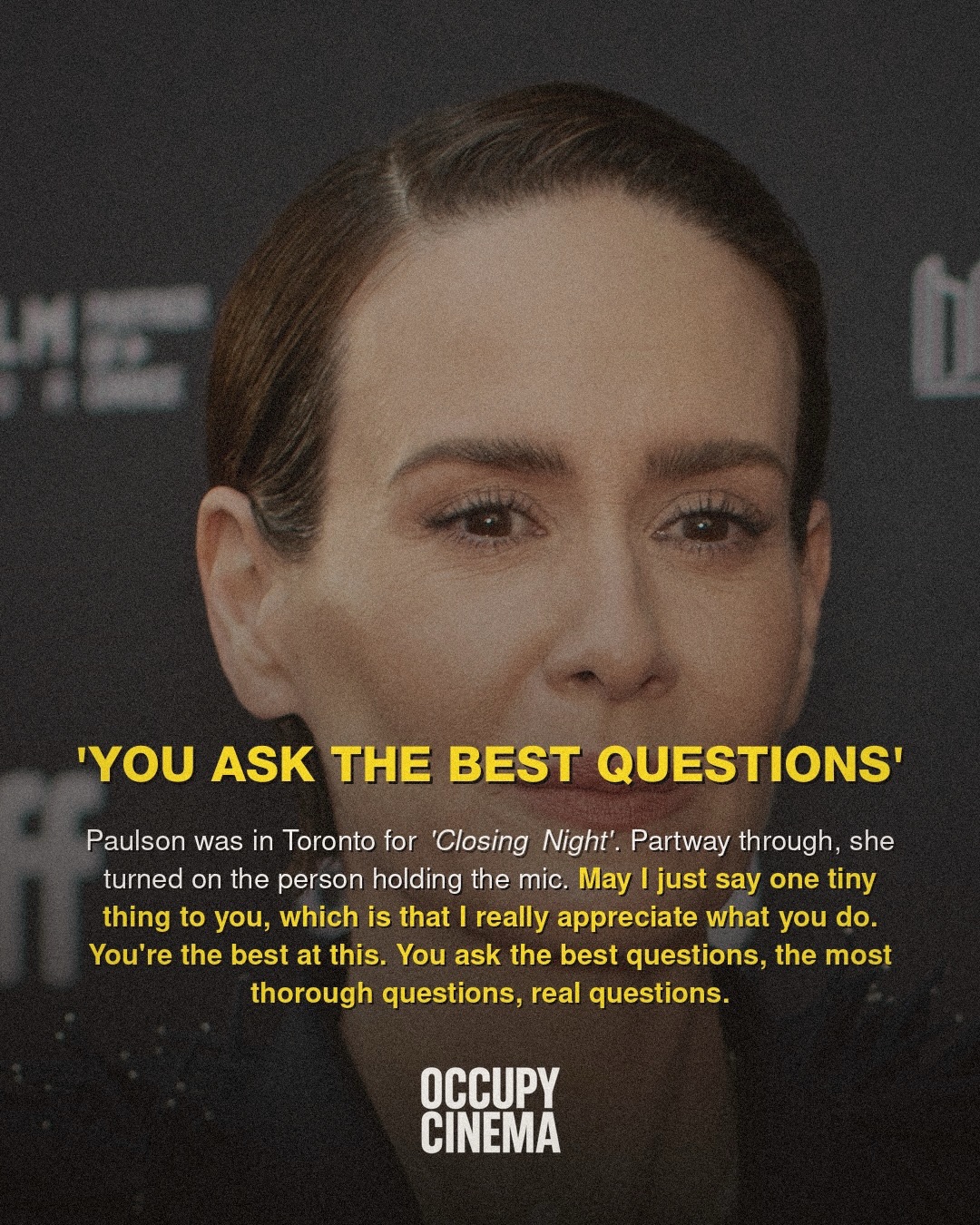 Paulson Praises Nemiroff: A TIFF Interview Moment Highlights Industry Strain, image 2 of 6