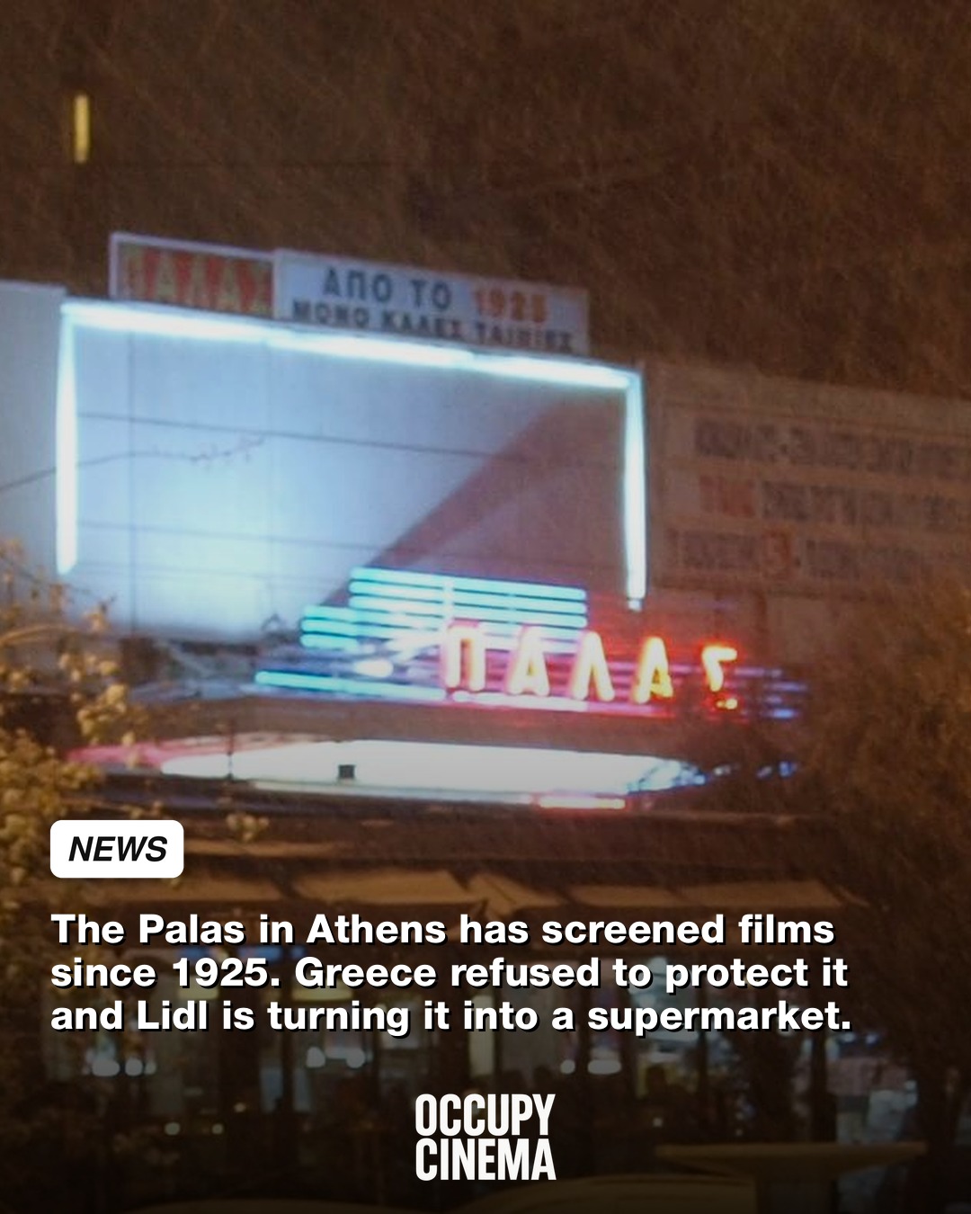 The Fading Light of Palas Cinema, a Call to Preserve Athens' Cinematic Soul