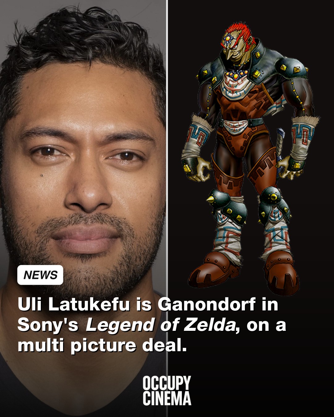 Uli Latukefu Cast as Ganondorf in Sony and Nintendo's Zelda Movie